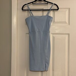 Forever 21 ribbed light blue dress